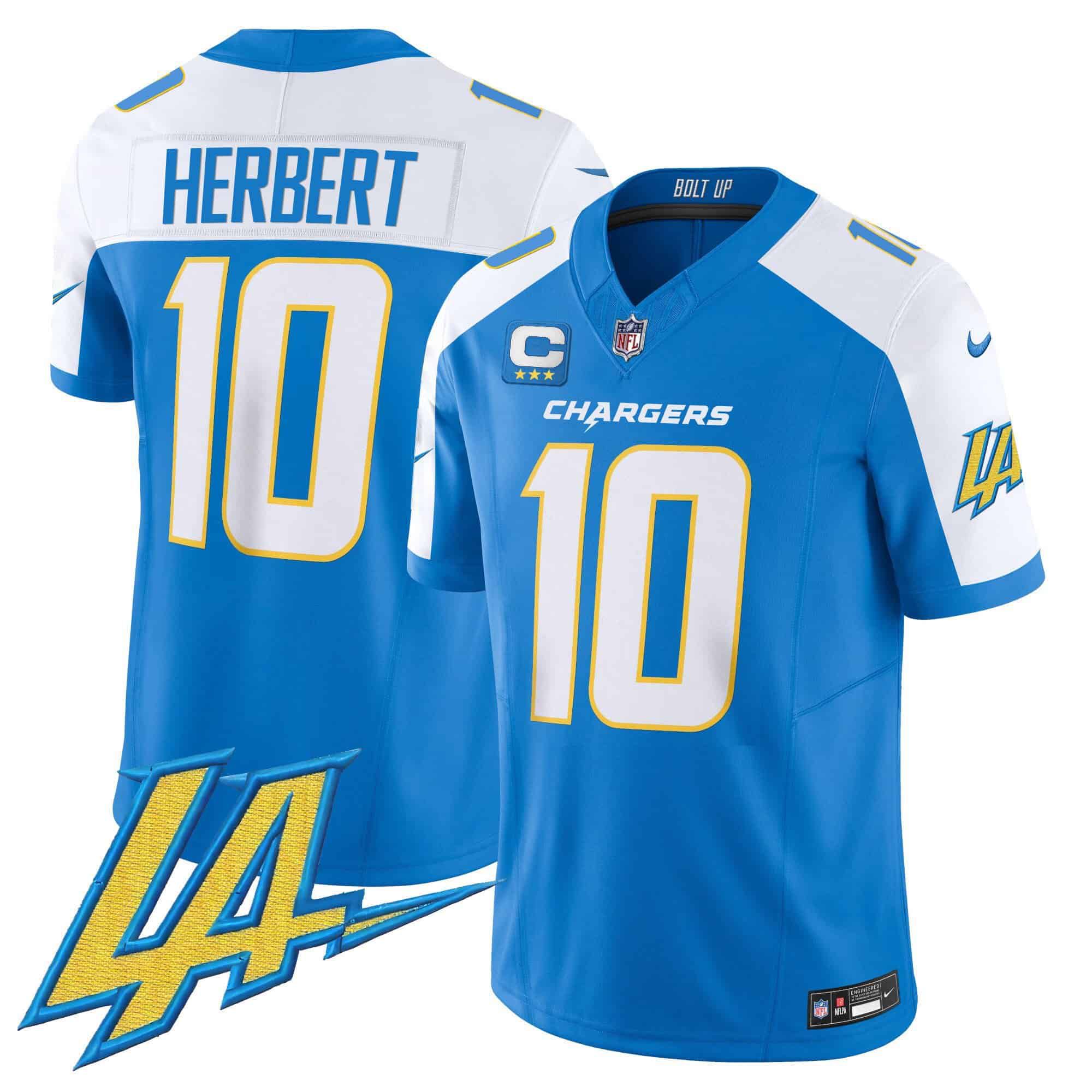 Men Los Angeles Chargers #10 Herbert Light Blue 2024 Nike Vapor Limited NFL Jersey->indianapolis colts->NFL Jersey
